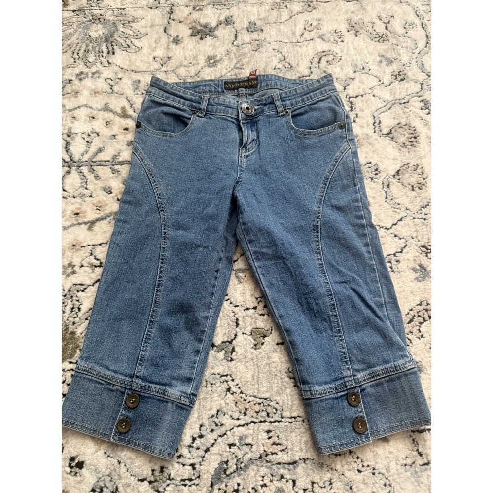 Anxiety  Jean Capri's Women's Sz 28 2000s Y2K VTG Nice Quality Med Wash Normcore